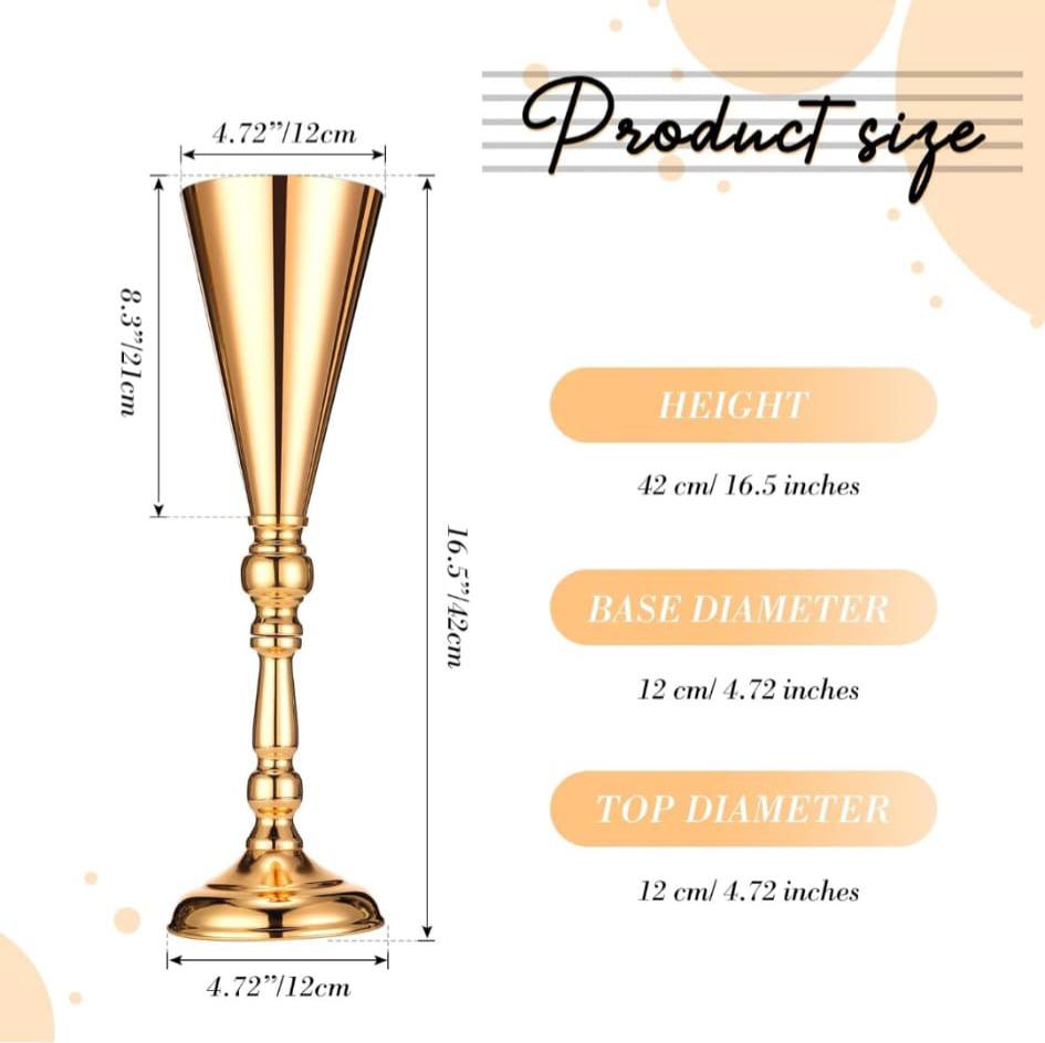 Gold Trumpet Vase