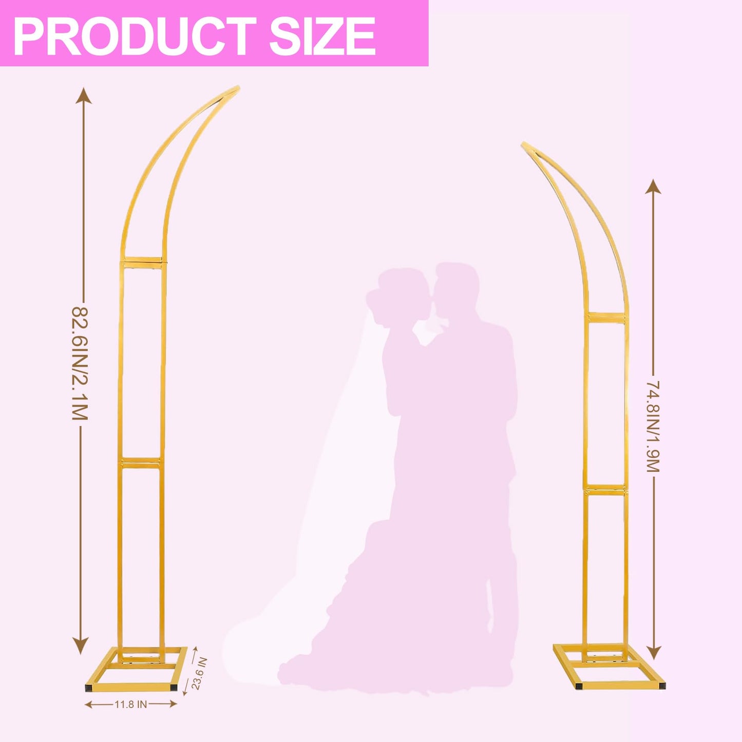 Set of 2 Wedding Arch Stand