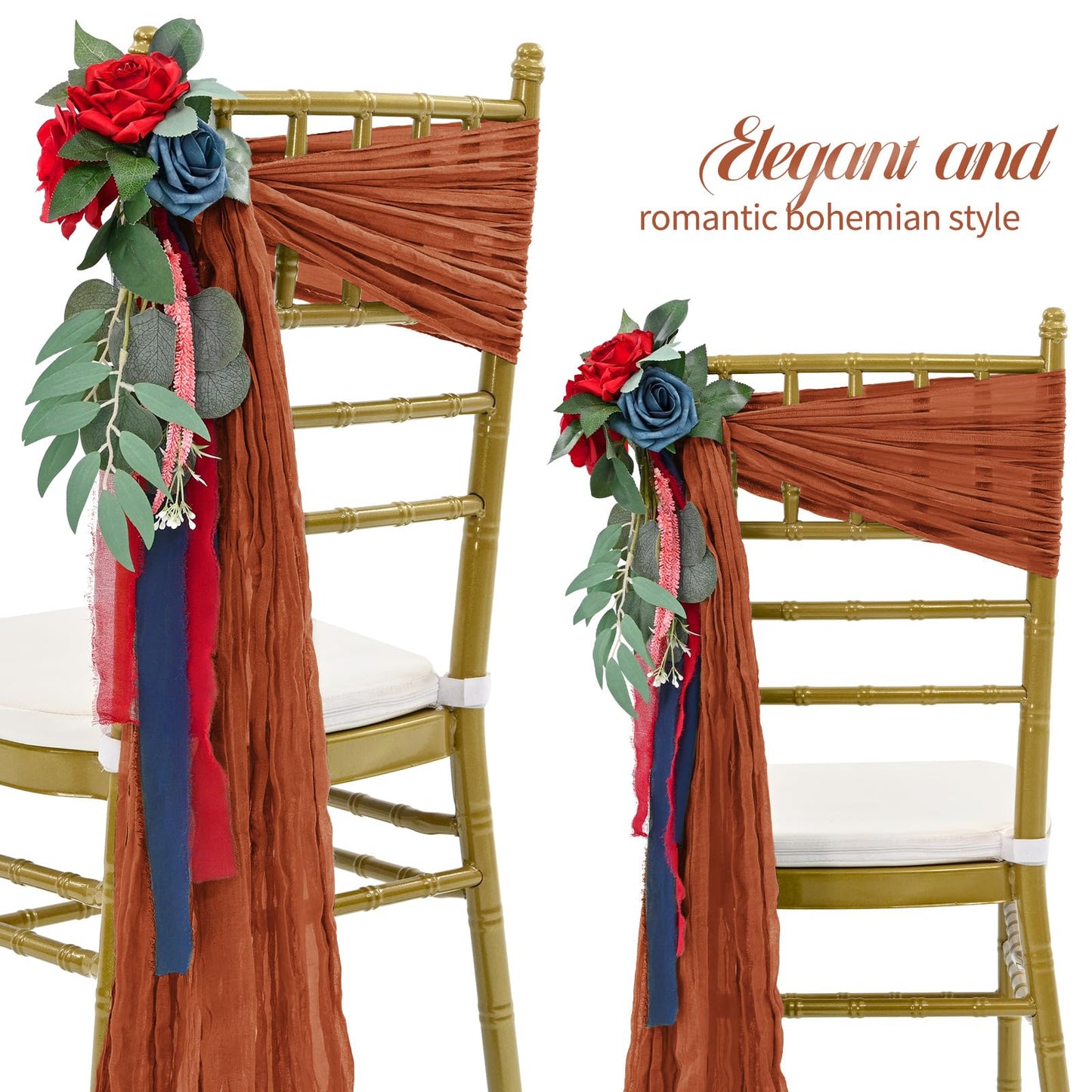 Cheesecloth Chair Sashes 50 PCS