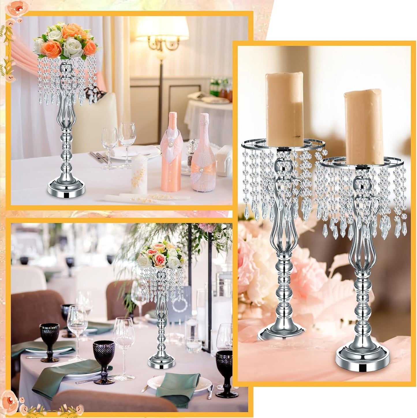 Silver/Gold Crystal Centerpiece
