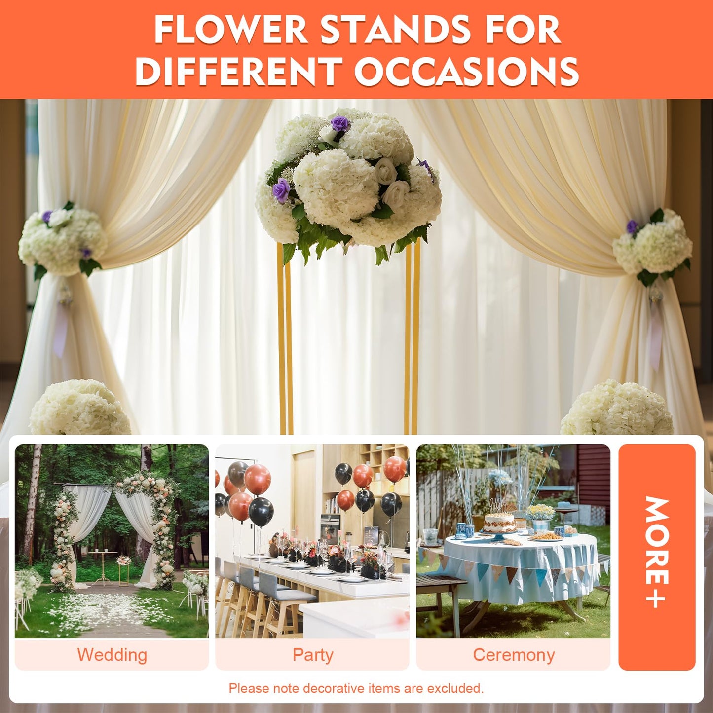 Gold Geometric Flower Stands