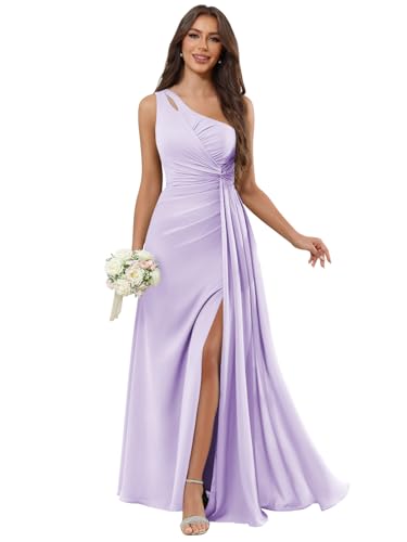 One Shoulder Chiffon Dress