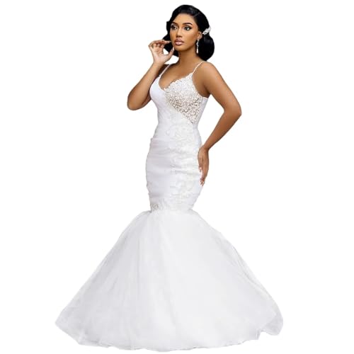 Mermaid Wedding Dress with Pearls