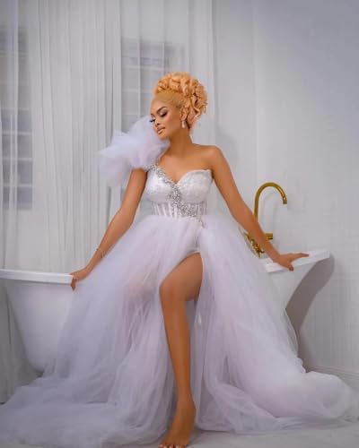 Bride Robe Thigh-High Slit