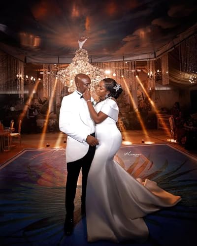 African Satin Mermaid Wedding Dress