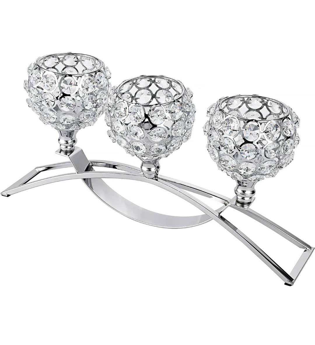 Crystal Candelabra 3 Arm