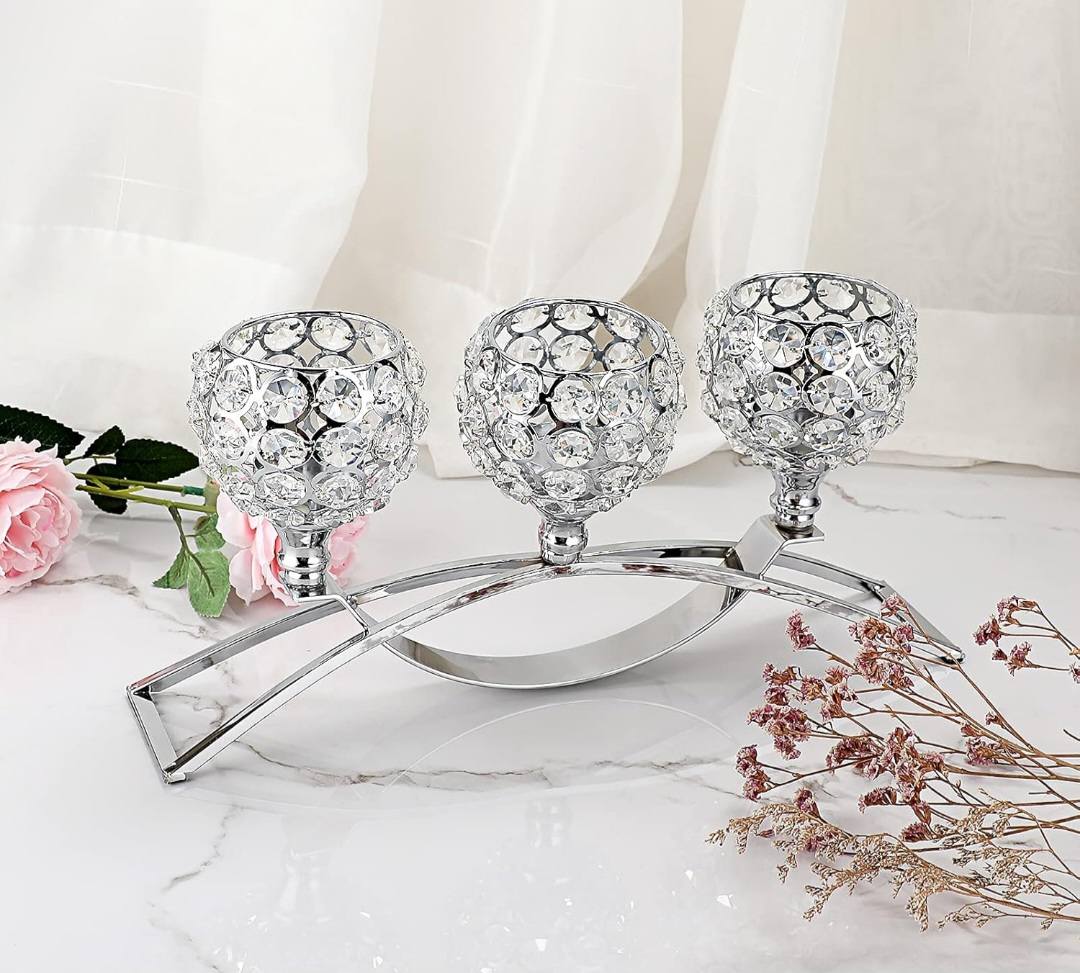 Crystal Candelabra 3 Arm