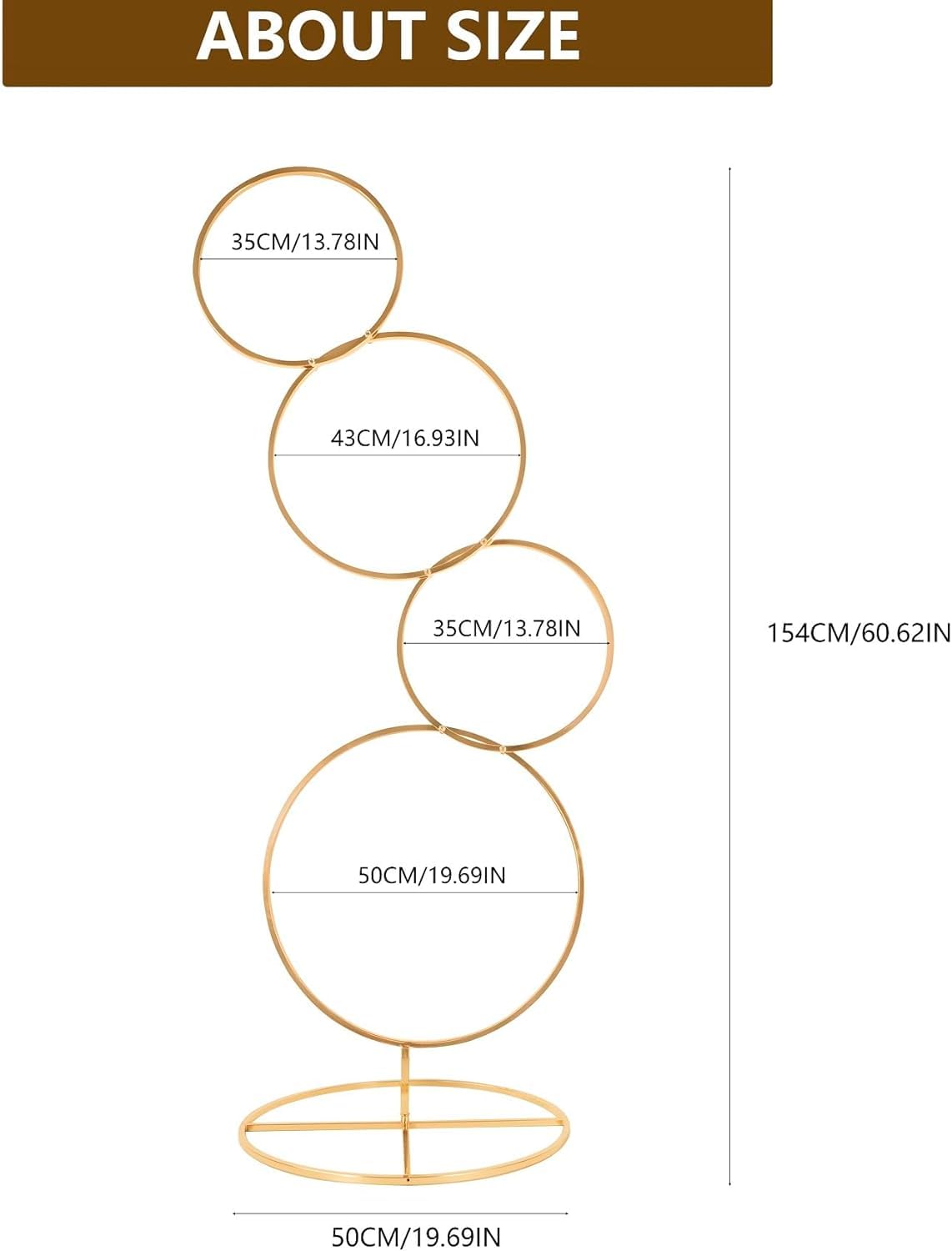 Gold  Backdrop Stand 5Ft