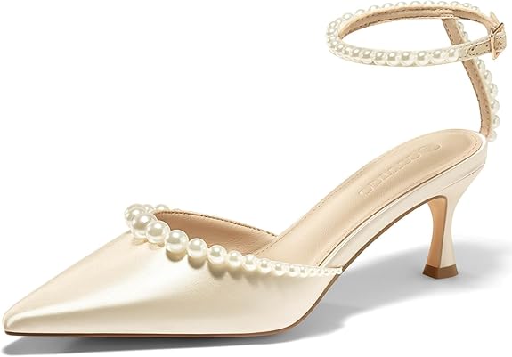 Pearl Kitten Heels