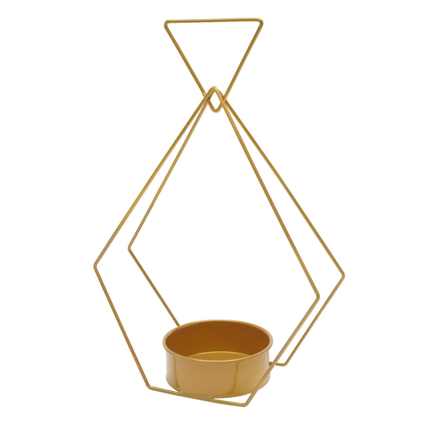 Geometric Gold Centerpieces