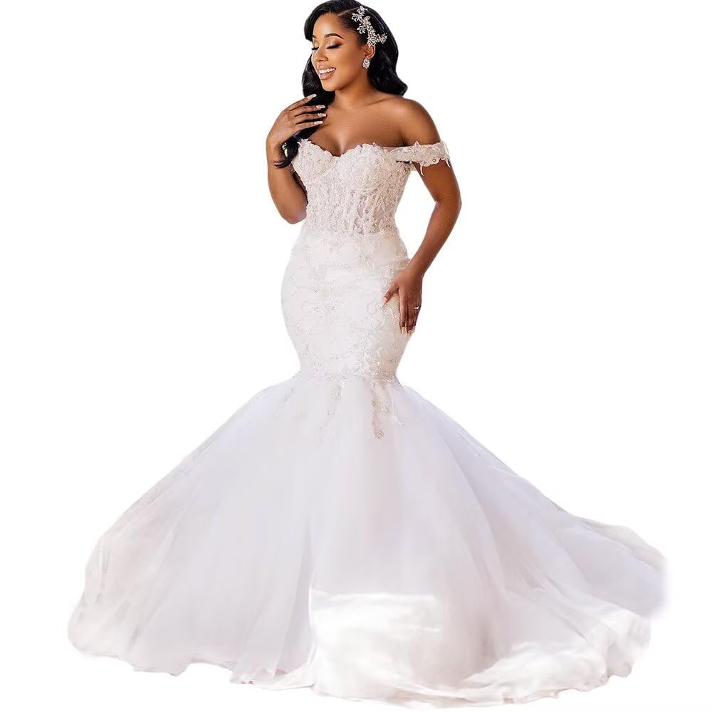 Tulle Mermaid Wedding Dresses