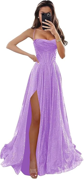 Spaghetti Straps  Glitter Dress