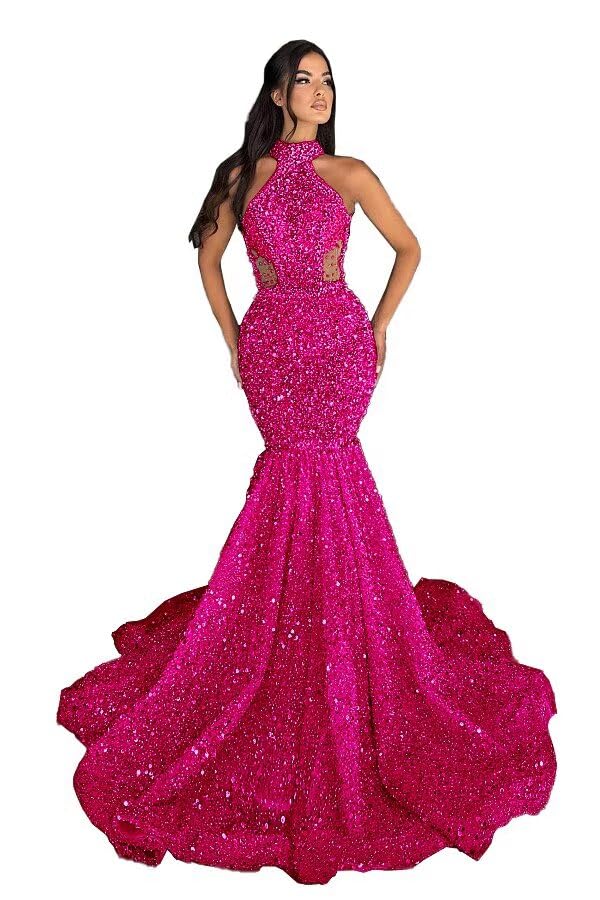 Sequin Beaded Mermaid Prom Dresses