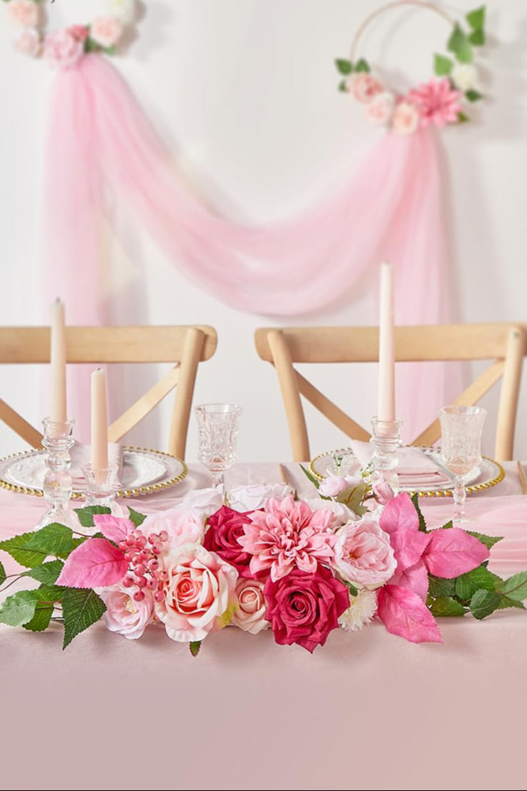 Hot Pink Silk Flowers (set of 3 boxes)