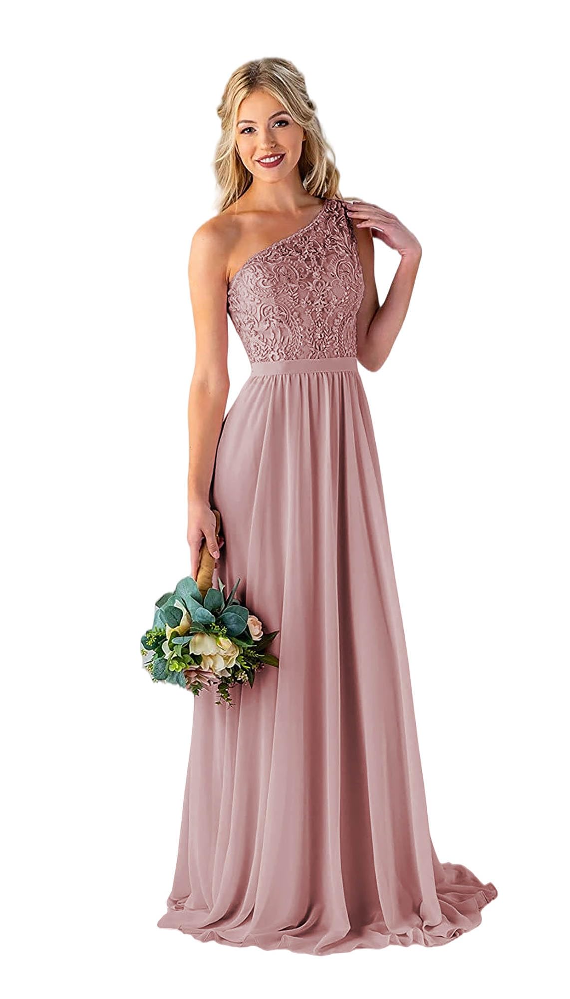 Lace A-Line Chiffon Gown