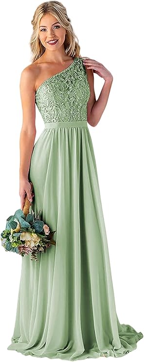 Lace A-Line Chiffon Gown
