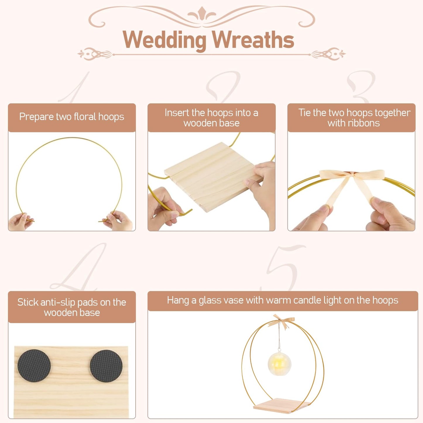 12 Inch  Hoop Centerpiece with Stand