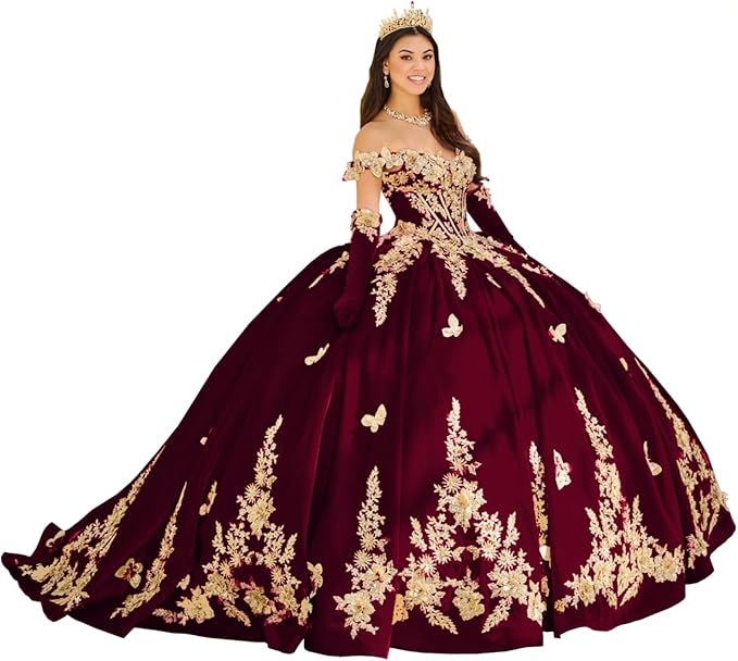 Off Shoulder Royal Quinceanera Dress