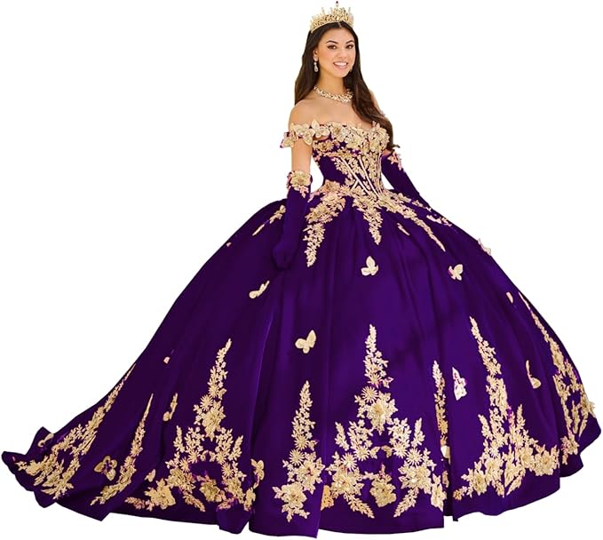 Off Shoulder Royal Quinceanera Dress