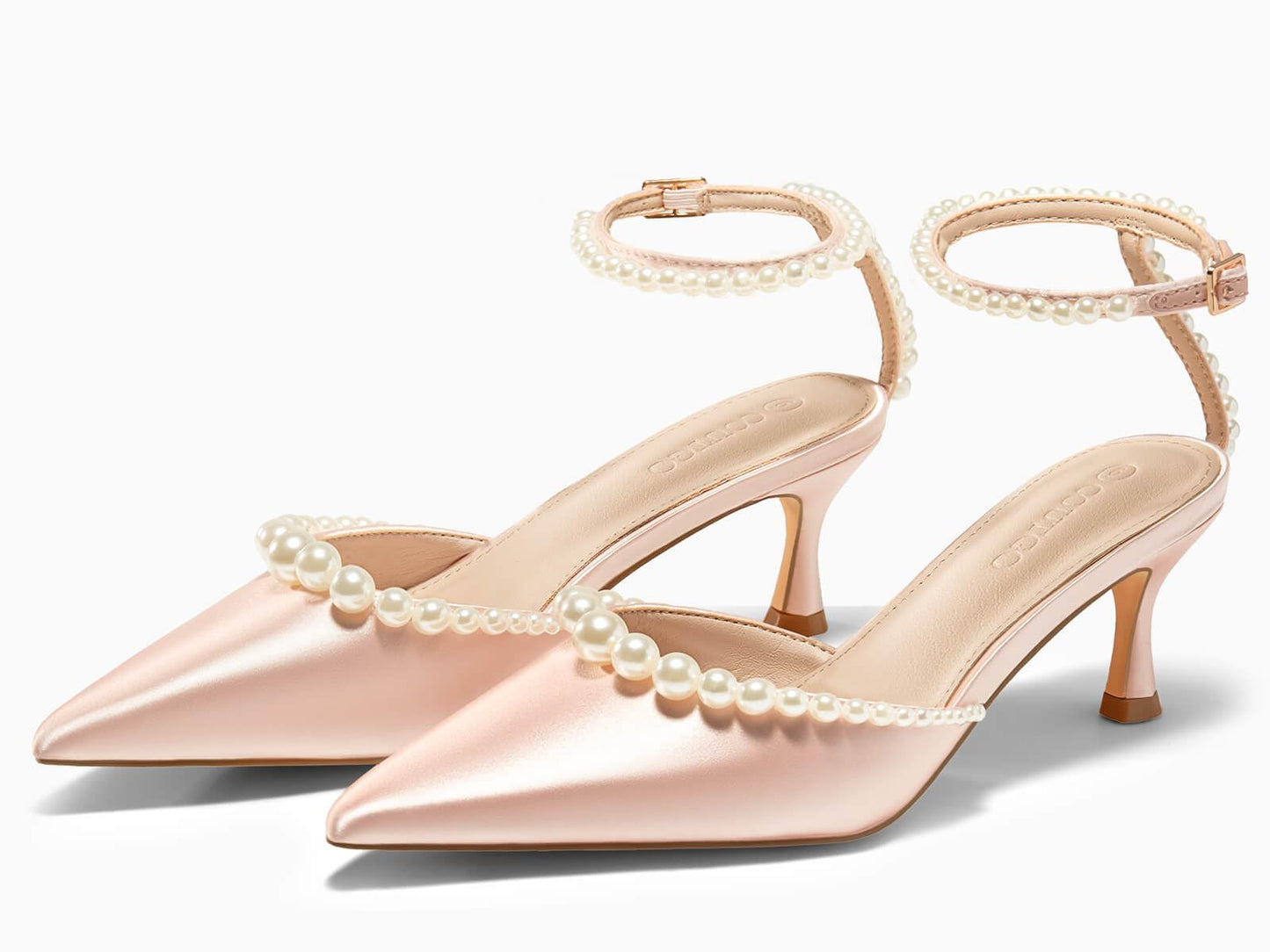 Pearl Kitten Heels