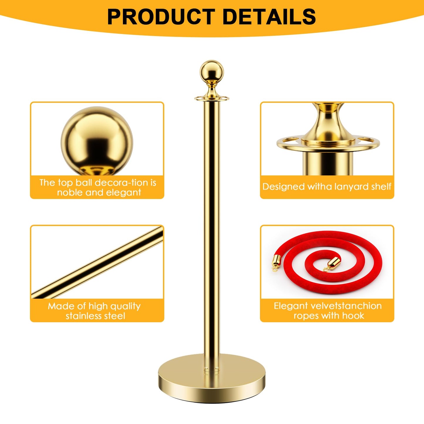 Stainless Steel Stanchion Post