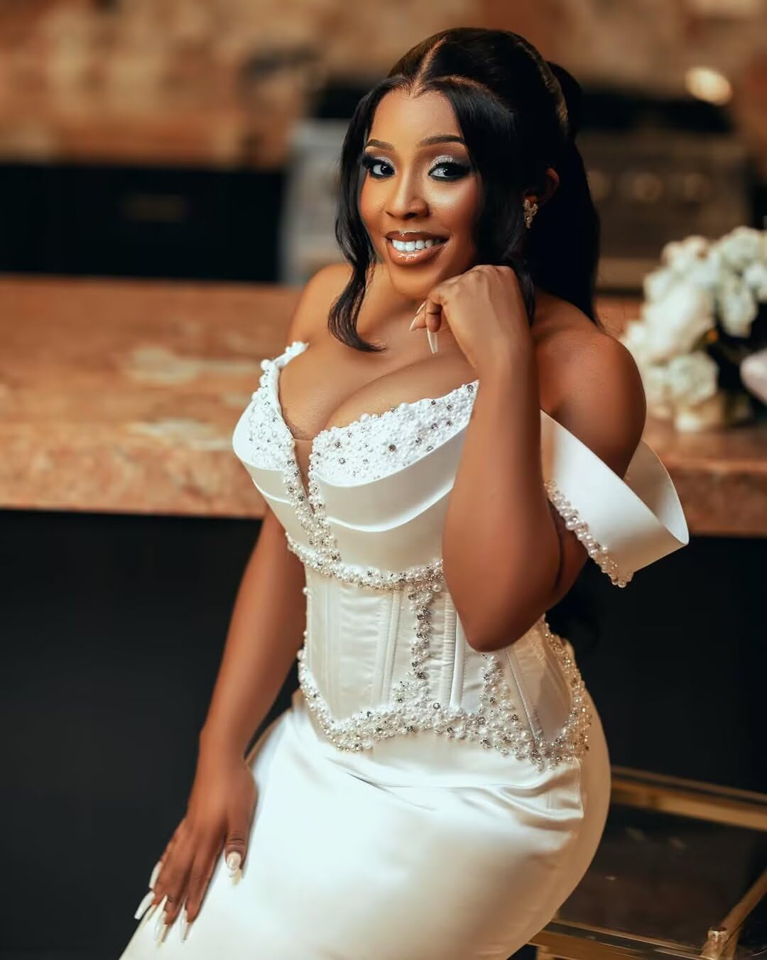 Pearls Bridal Gown