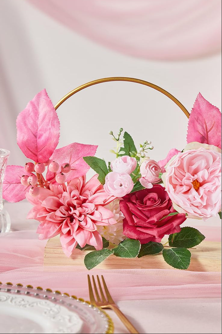 Hot Pink Silk Flowers (set of 3 boxes)