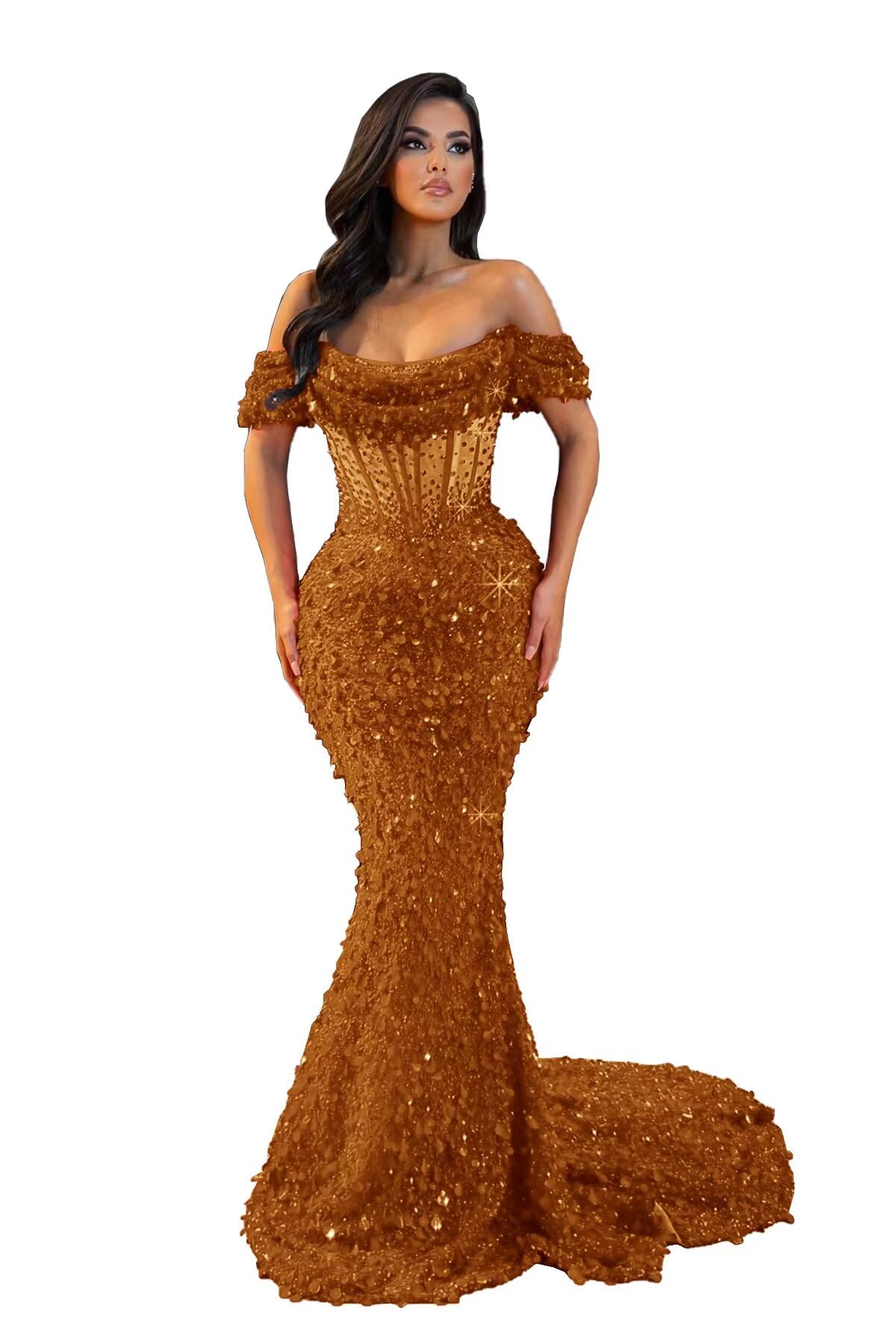 Sheath Sparkly Sequin Formal Dress