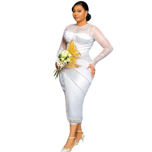 Civil Long Sleeve Wedding Dress