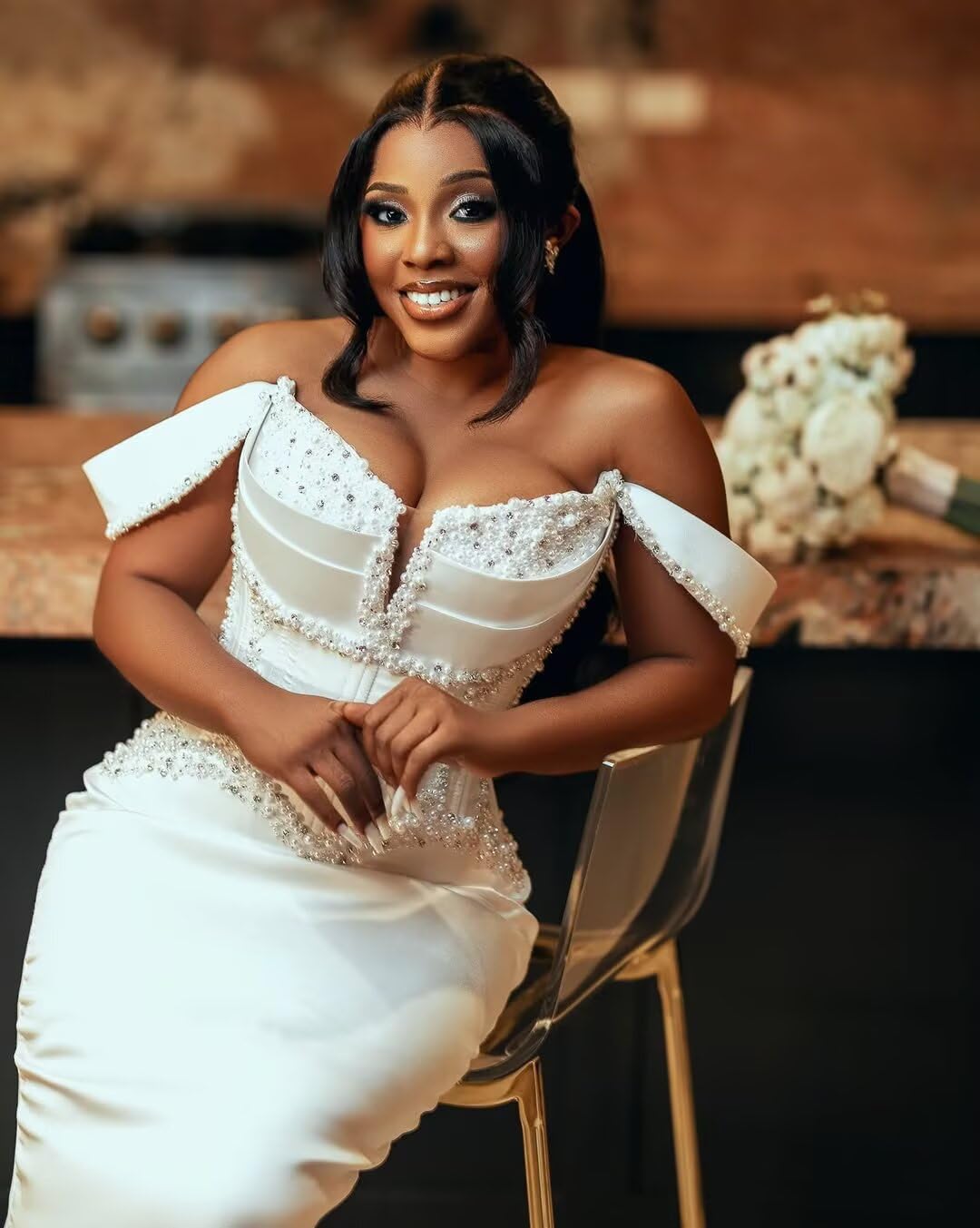 Pearls Bridal Gown