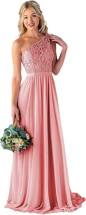 Lace A-Line Chiffon Gown