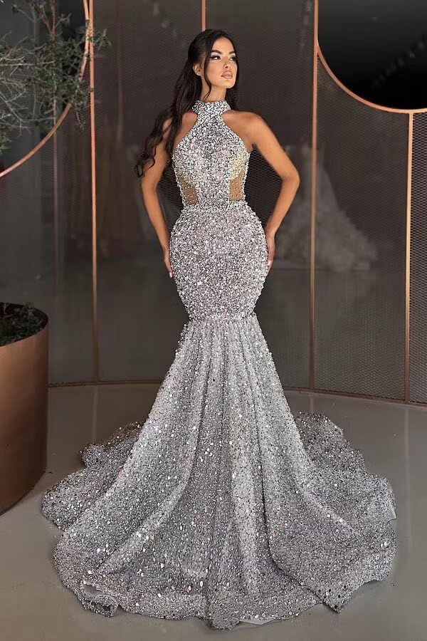 Sequin Beaded Mermaid Prom Dresses