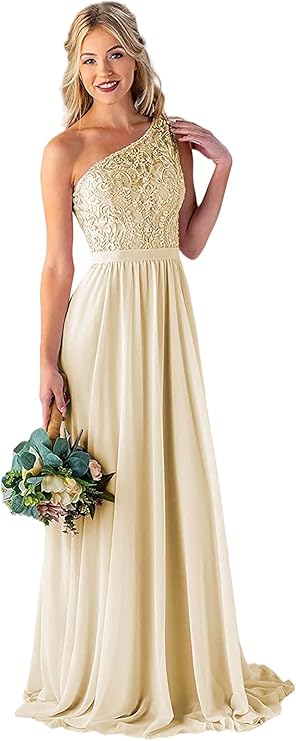 Lace A-Line Chiffon Gown