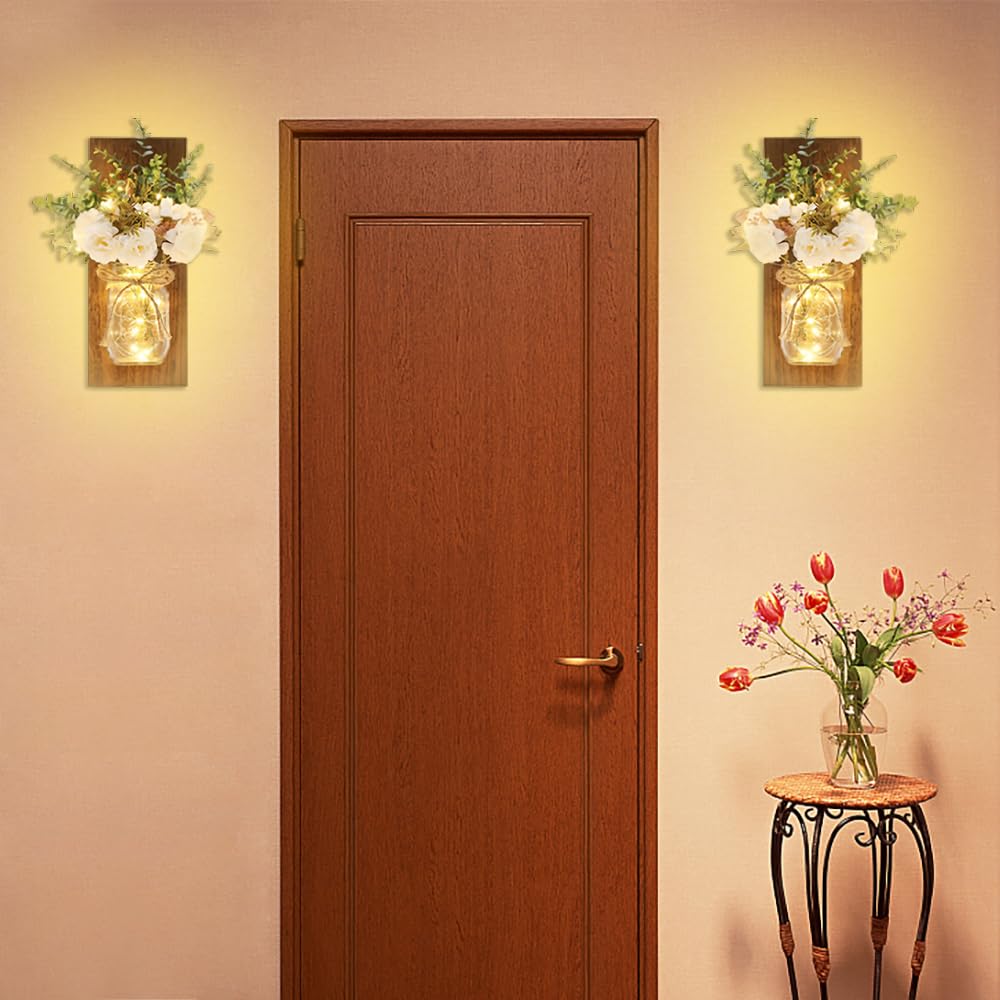 Rustic Wall  Mason Jar  Hanging Design