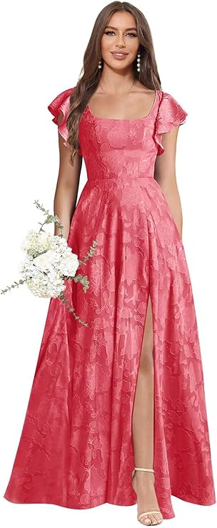 Square Neck Floral Maxi Dress