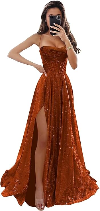 Spaghetti Straps  Glitter Dress