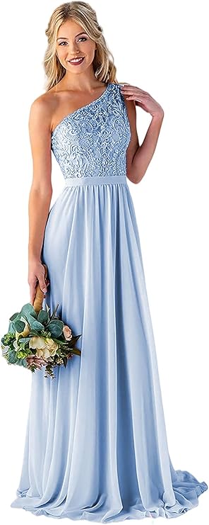 Lace A-Line Chiffon Gown
