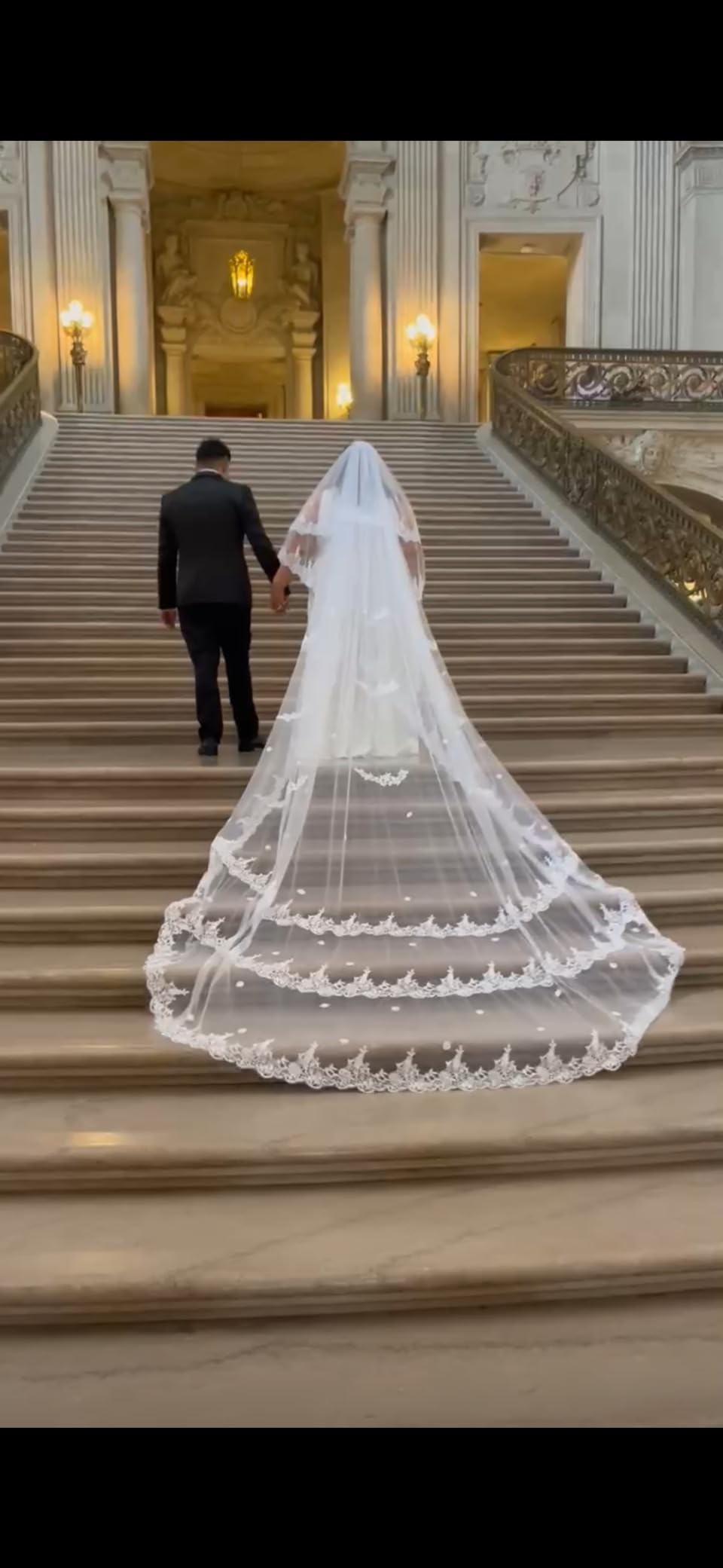 Wedding Veils  2 Tier Triple Lace