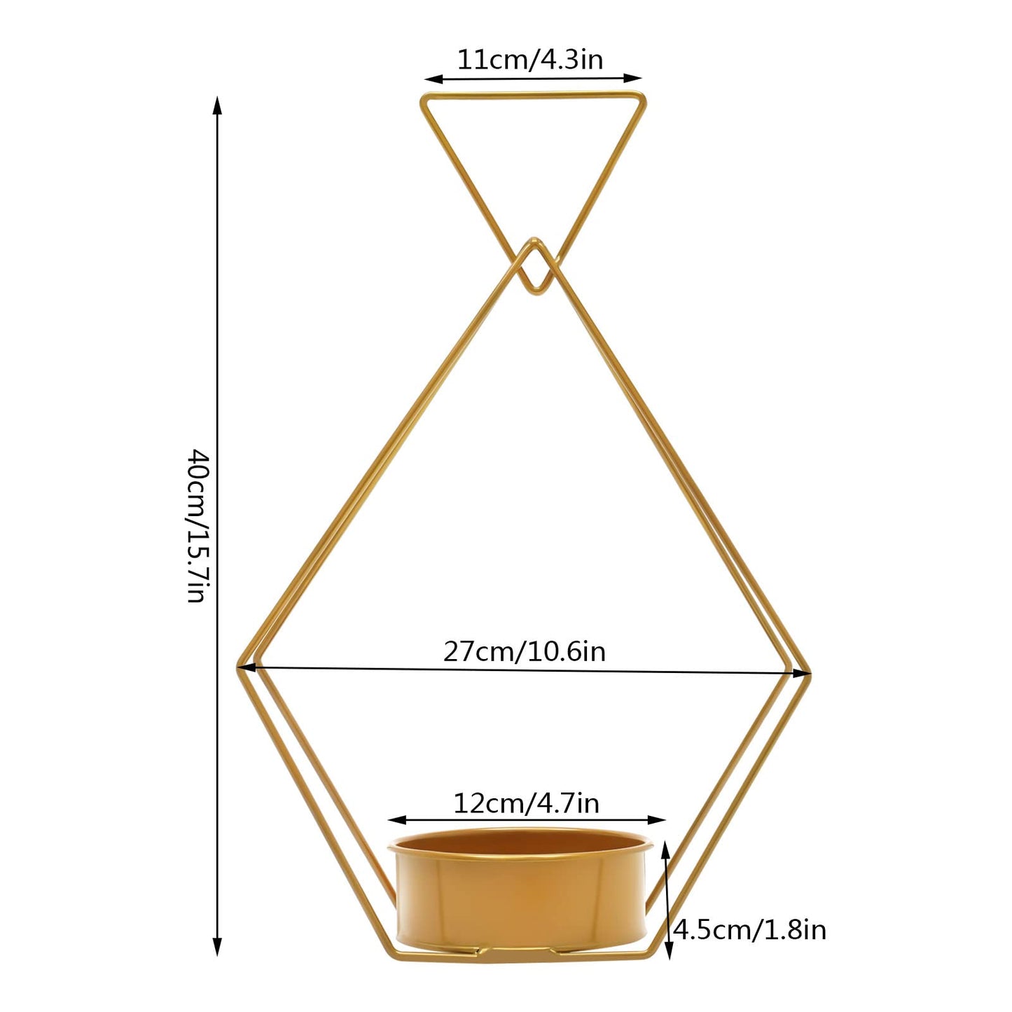 Geometric Gold Centerpieces