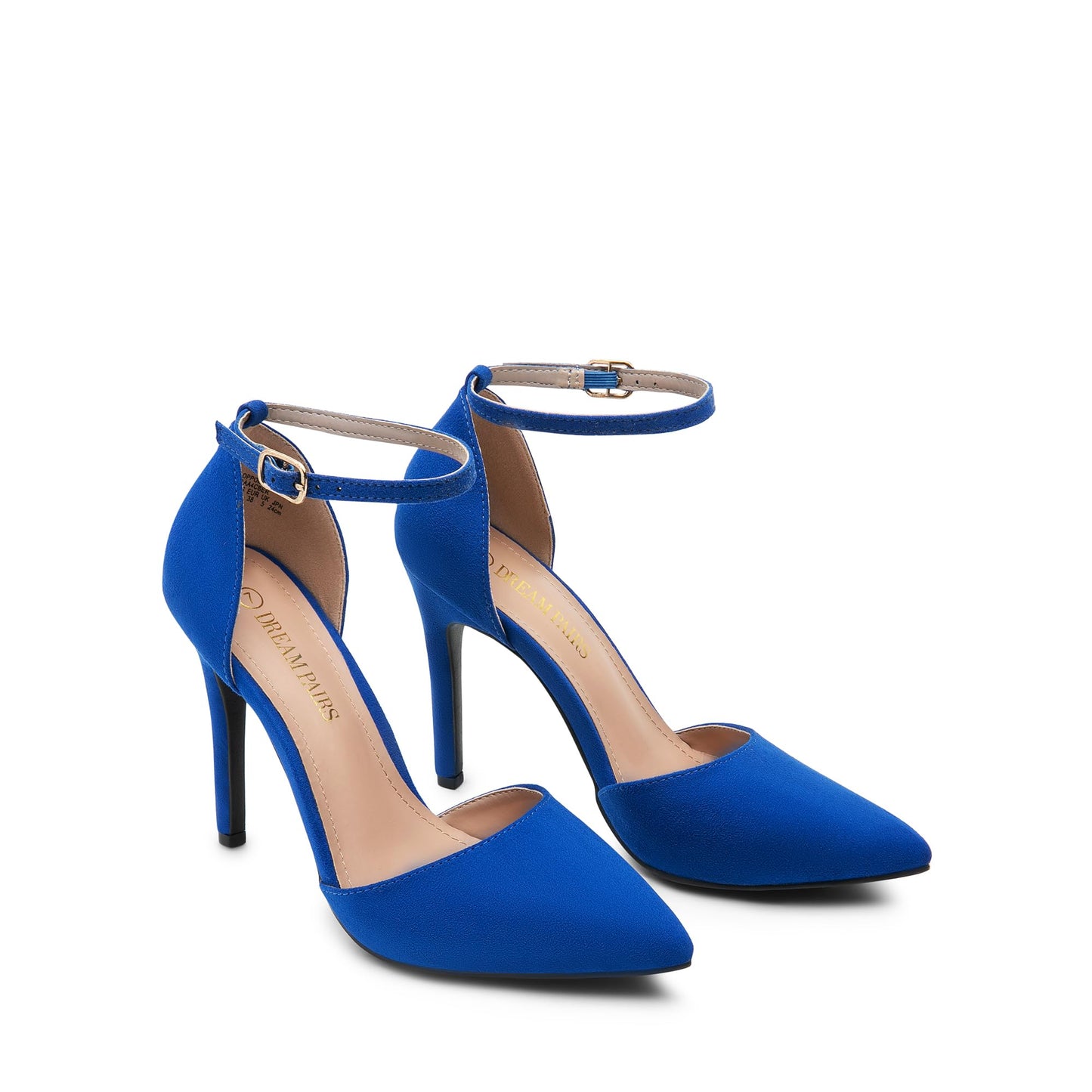 Pointed Toe Ankle Strap High Heel Stiletto