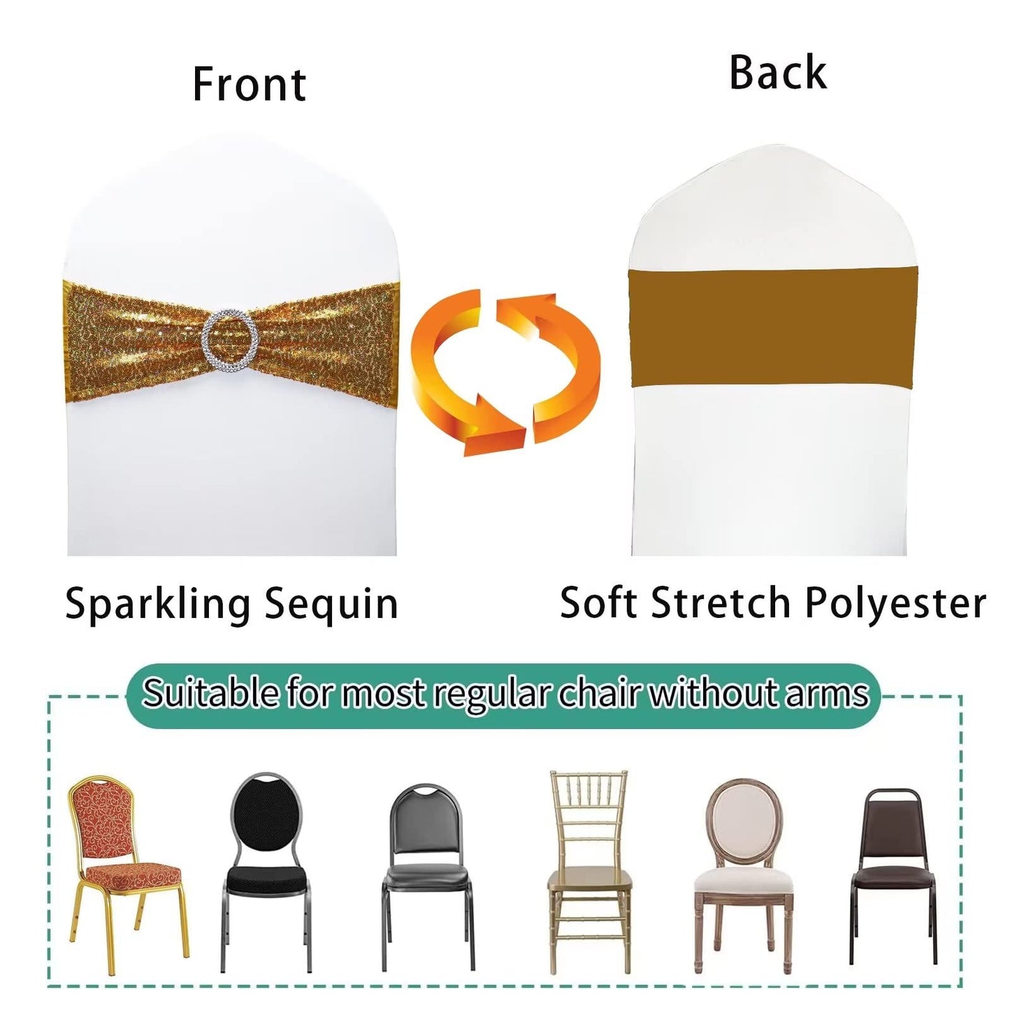 Sequin Chair Sash ( pack of 10 )