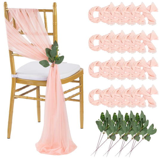 Chiffon Chair Sashes 24 count  8ft Long
