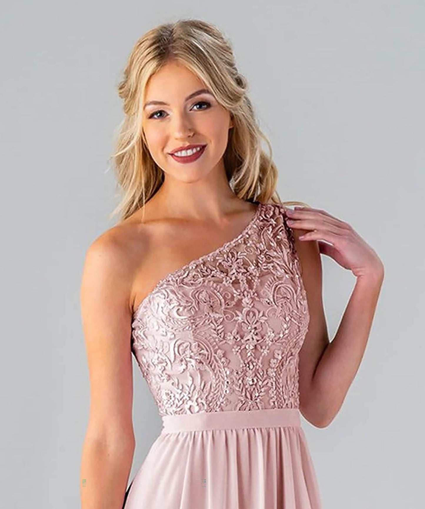 Lace A-Line Chiffon Gown