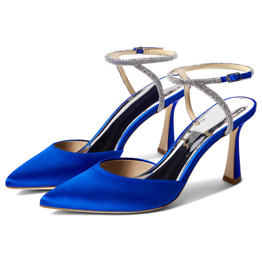 Kitten High Satin Pumps