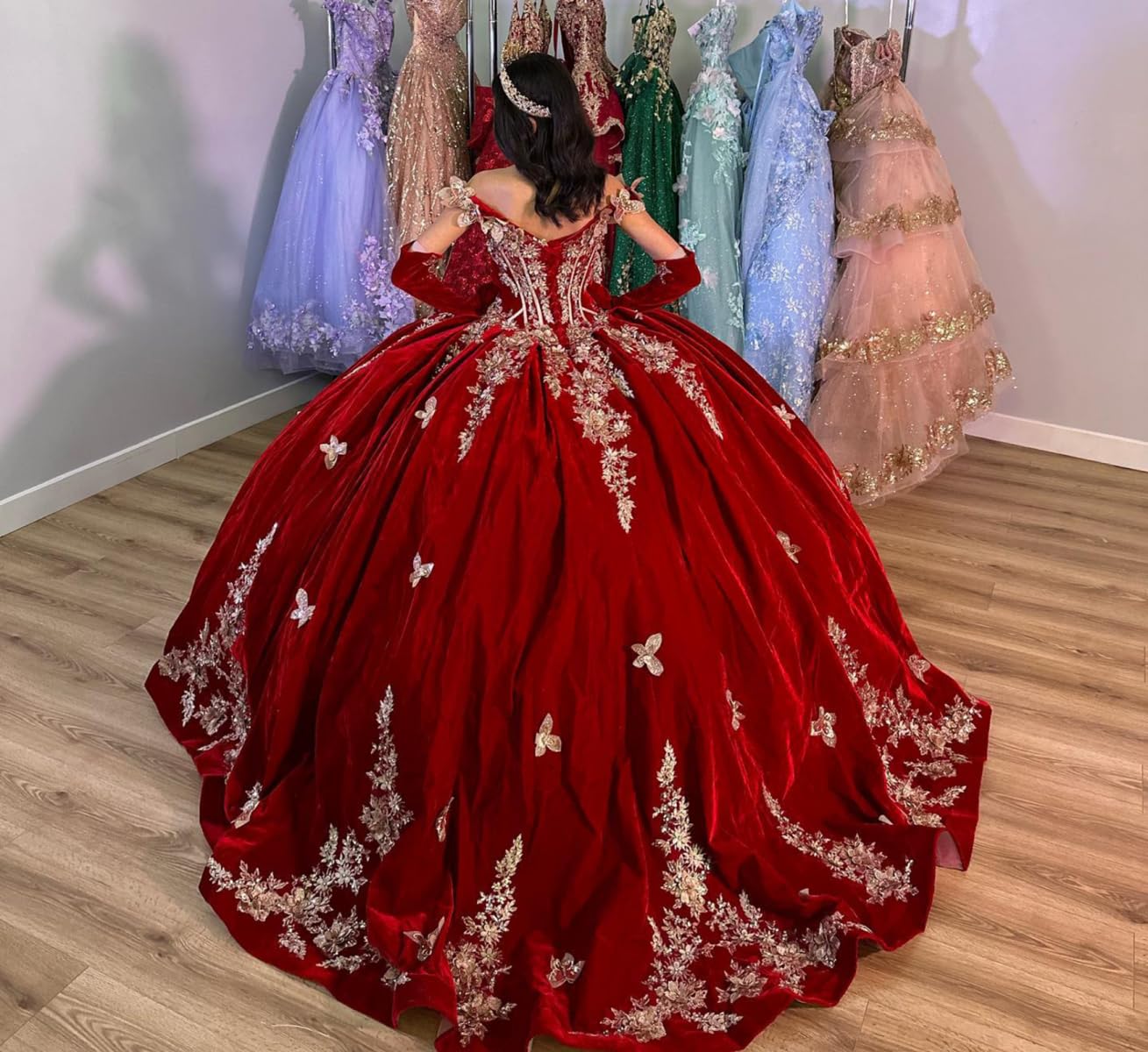 Off Shoulder Royal Quinceanera Dress