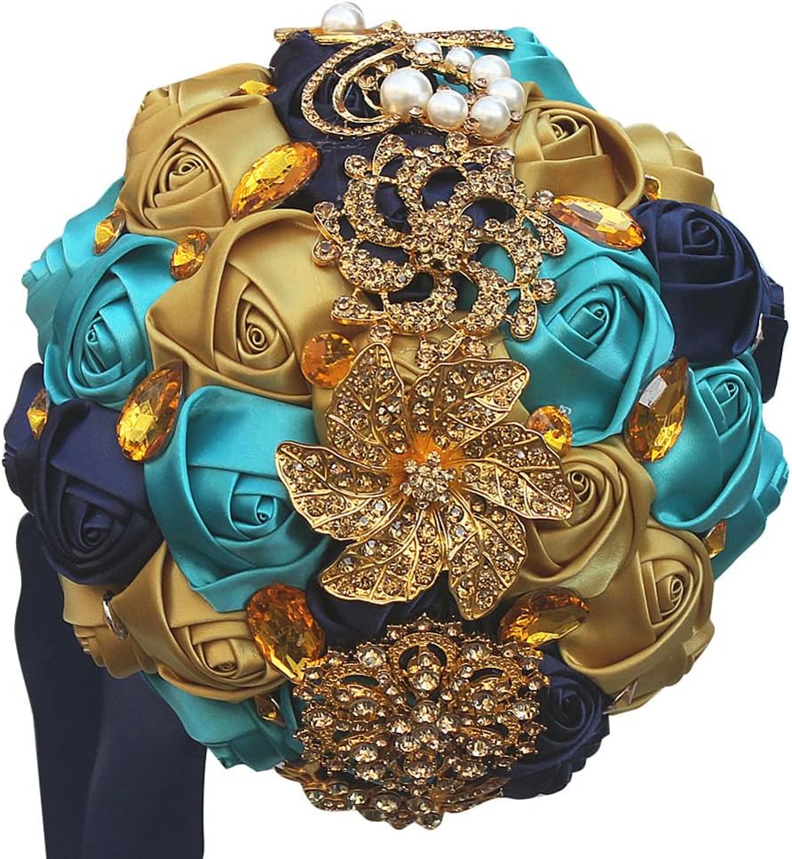 Handmade Satin Rose Bridal Bouquet