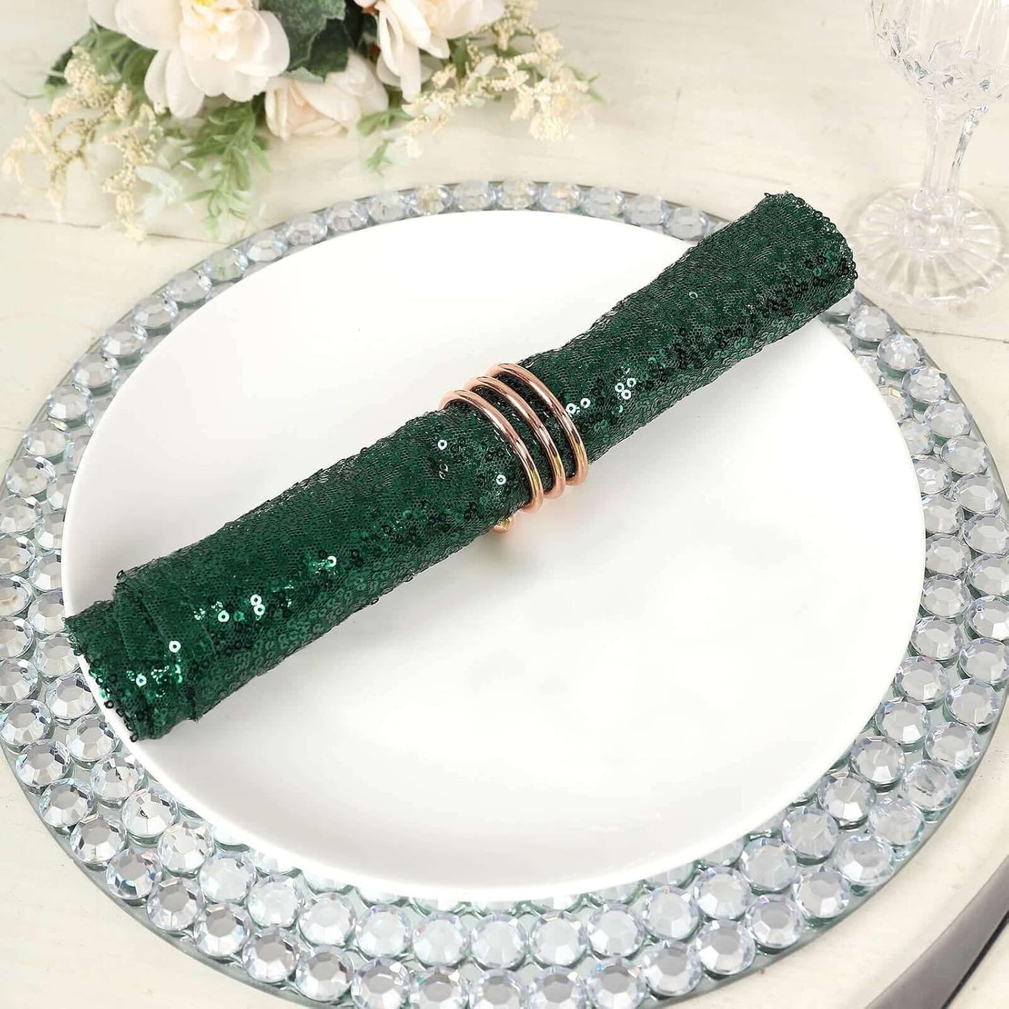 5 Pack | 20”x20”Premium Sequin  Napkin