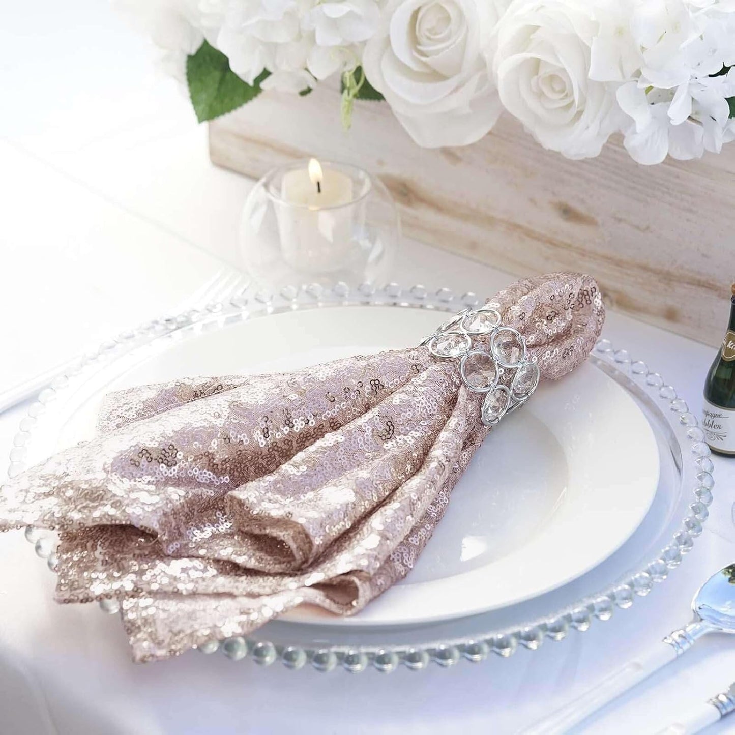 5 Pack | 20”x20”Premium Sequin  Napkin