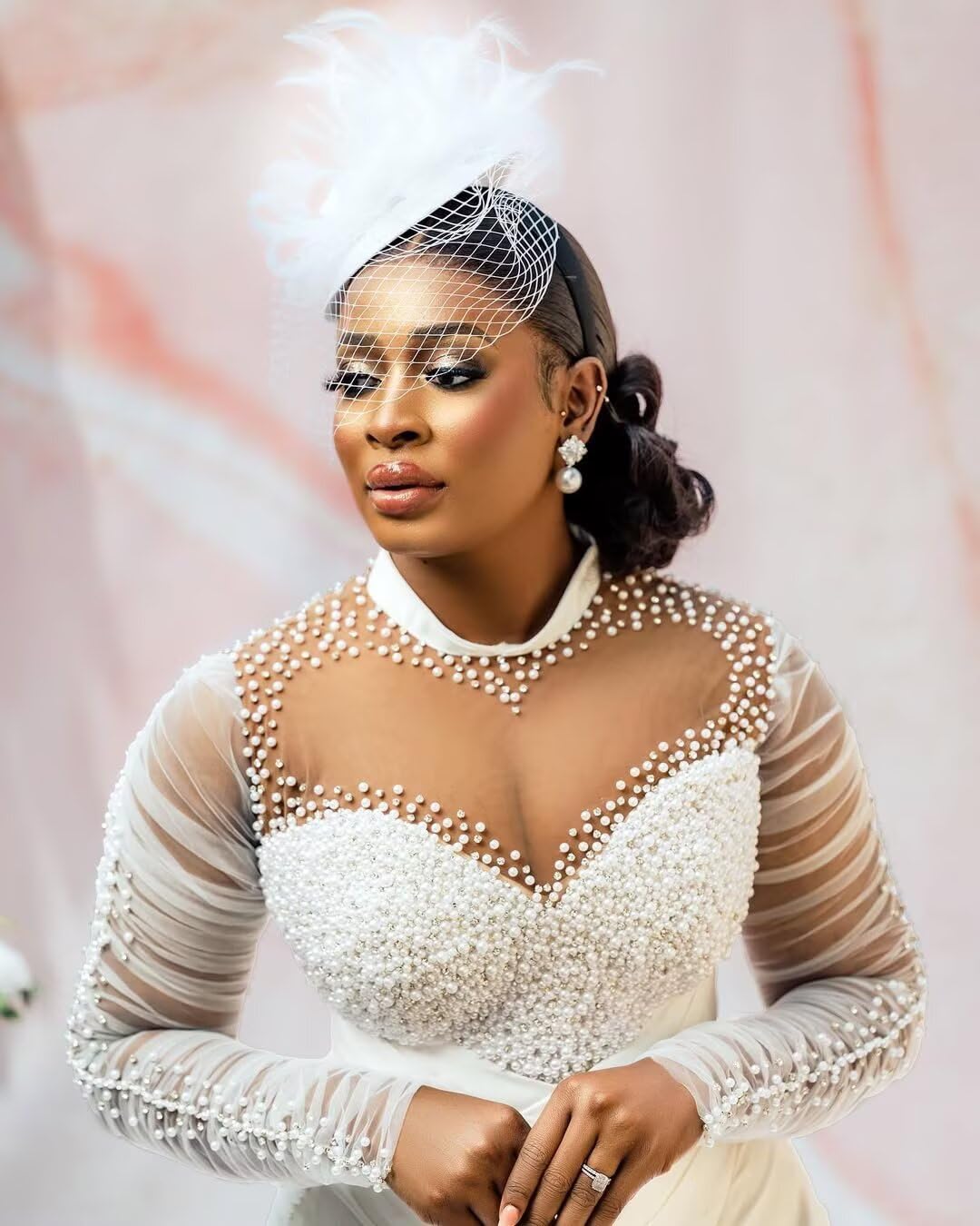 Tea Length Satin Reception Gown