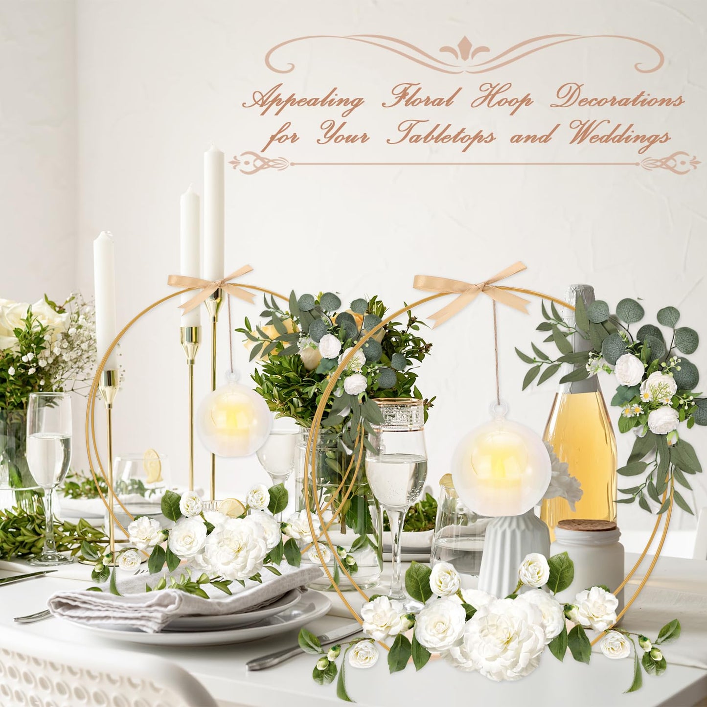 12 Inch  Hoop Centerpiece with Stand